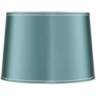 Soft Teal Drum Lamp Shade 14x16x11 (Spider)