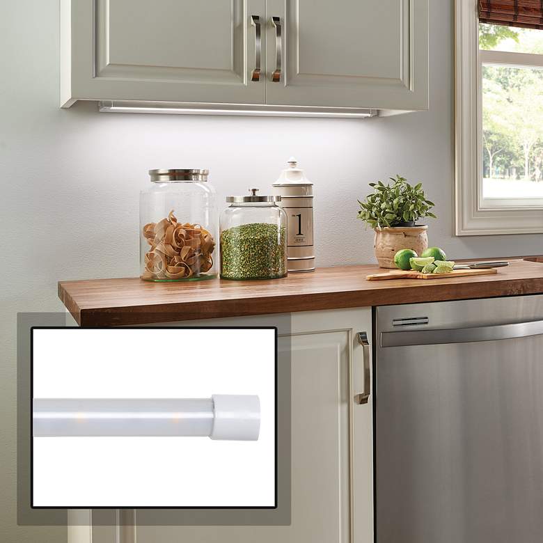 Image 1 Soft Touch 12" Wide White Dimmable LED Under Cabinet Light