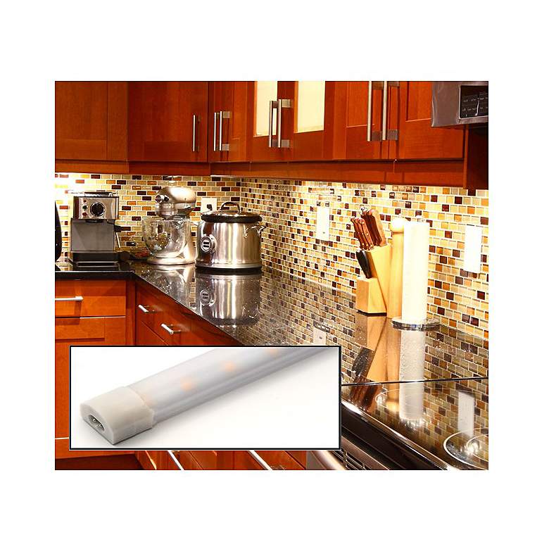 Image 4 Soft Touch 12" Wide White Dimmable LED Under Cabinet Light more views