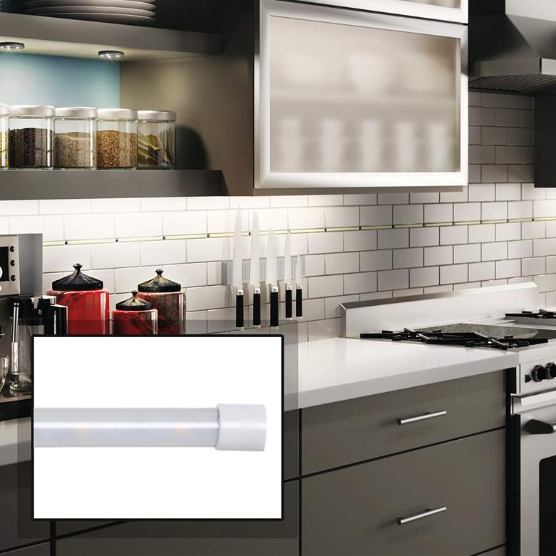 Image 1 Soft Touch 34" Wide White Dimmable LED Under Cabinet Light