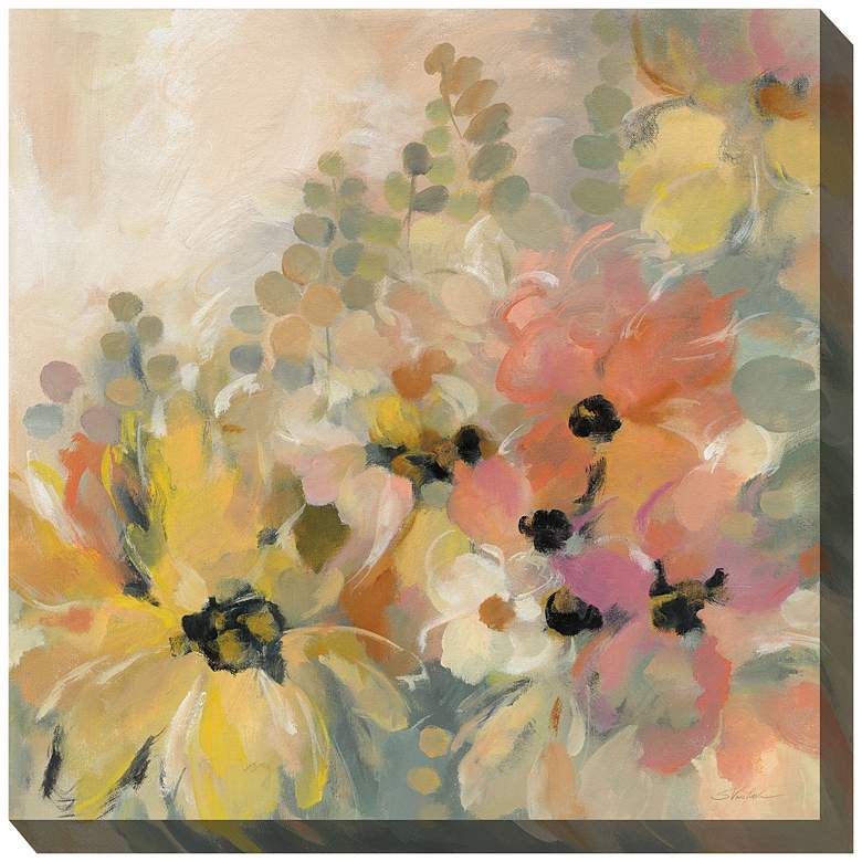 Image 1 Soft Whispers 24" Square Outdoor Canvas Wall Art