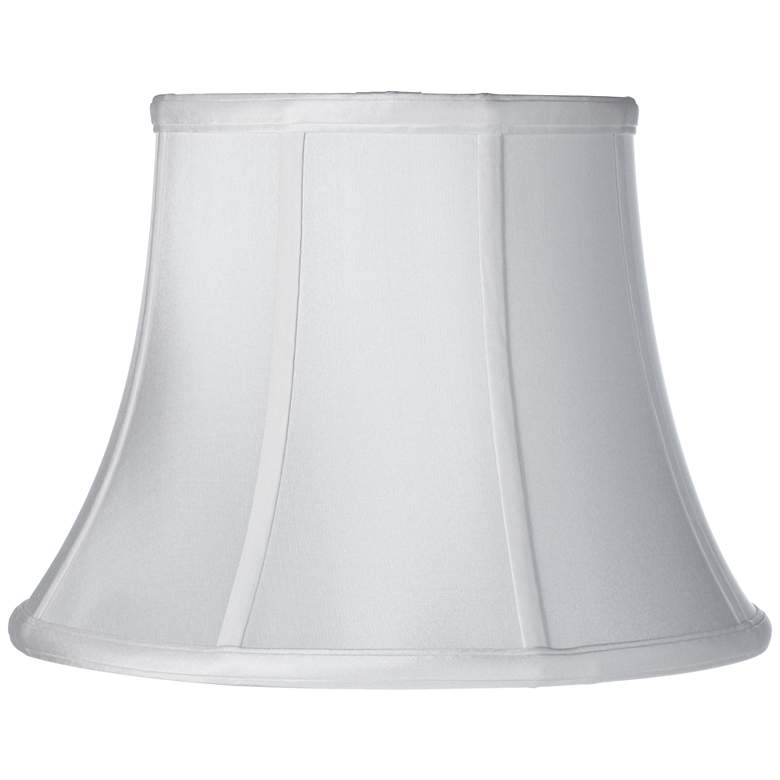 Image 1 Soft White Silk Bell Lamp Shade 11x18x13.5 (Spider)
