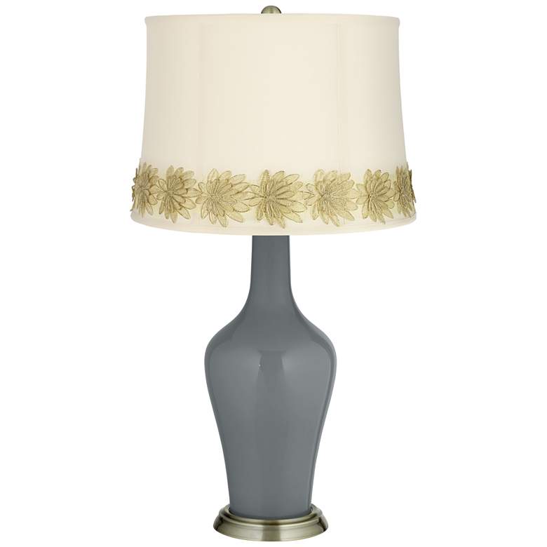 Image 1 Software Anya Table Lamp with Flower Applique Trim