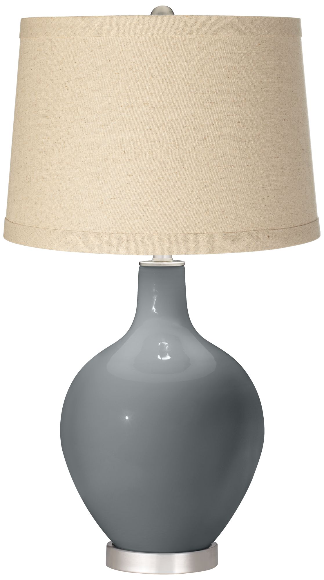 Image Software Burlap Drum Shade Ovo Table Lamp