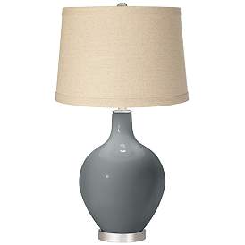 Image1 of Software Burlap Drum Shade Ovo Table Lamp