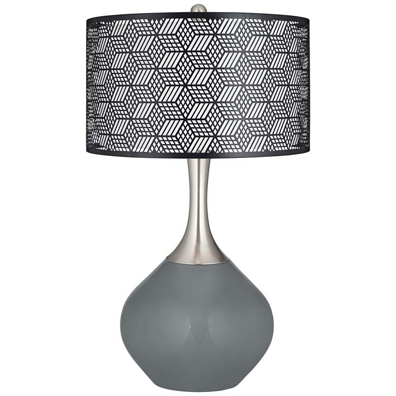 Image 1 Software Gray Black Metal Shade Spencer Table Lamp