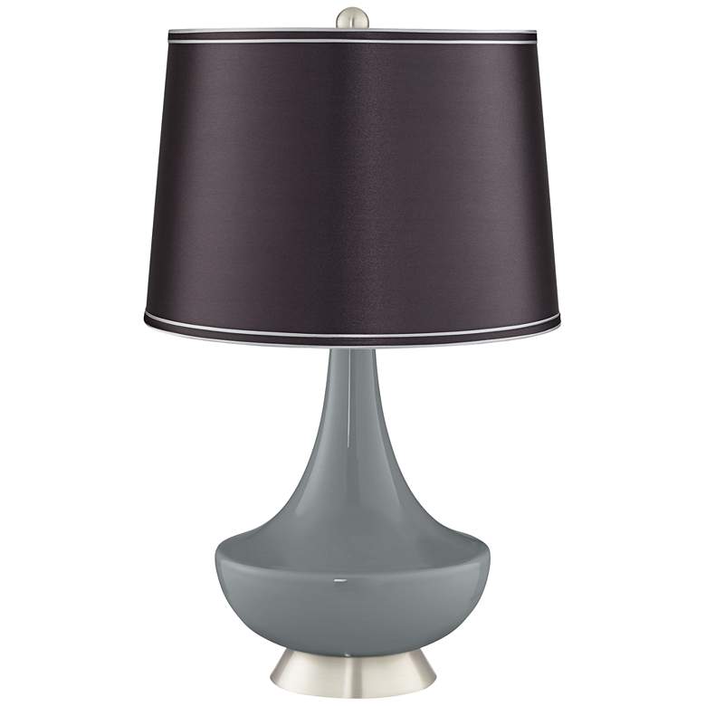Image 1 Software Gray Graphite Satin Gillan Glass Table Lamp