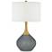 Software Gray Nickki Brass Modern Table Lamp