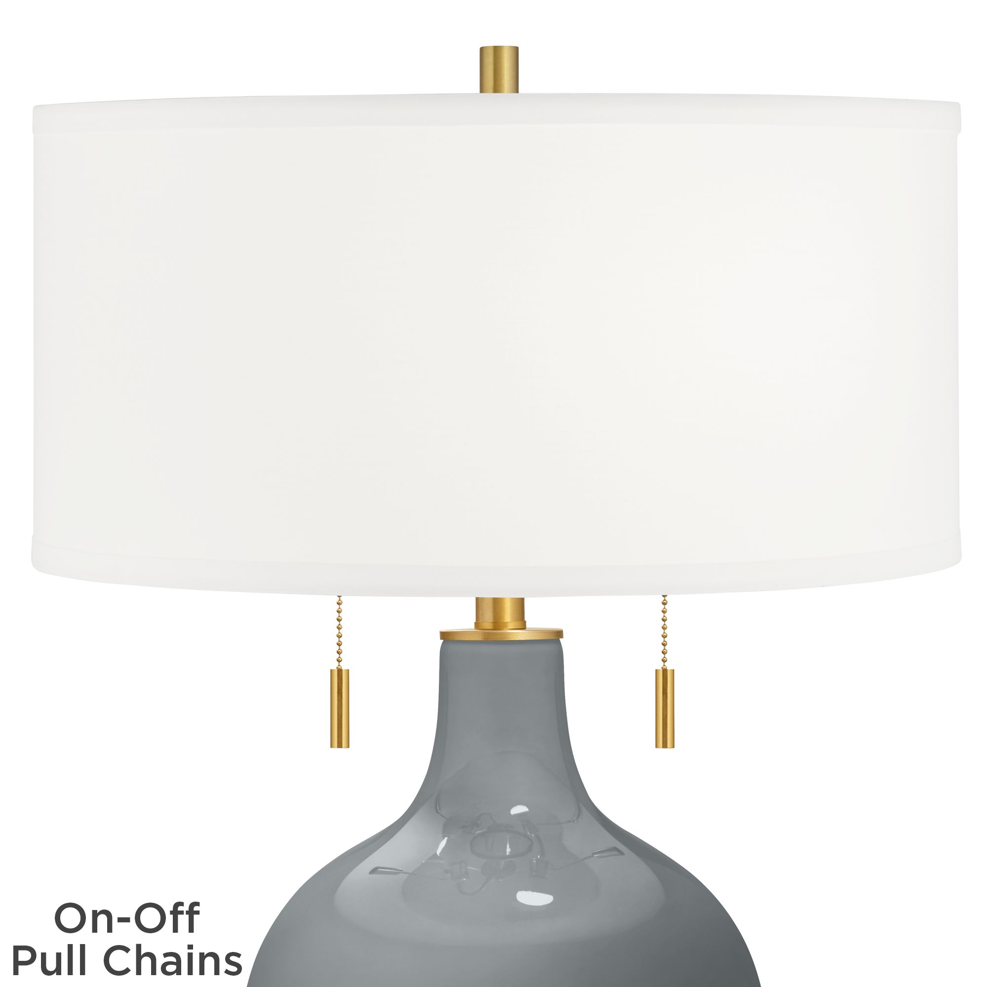 Image 2 Software Gray Toby Brass Accents Table Lamp more views