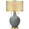 Software Gray Toby Brass Metal Shade Table Lamp