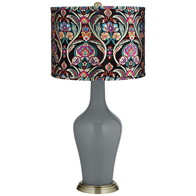 Image 1 Software Multi-Color Embroidered Shade Anya Table Lamp