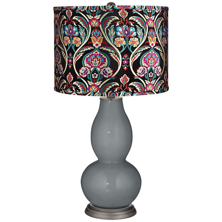 Image 1 Software Multi-Color Embroidered Shade Double Gourd Table Lamp