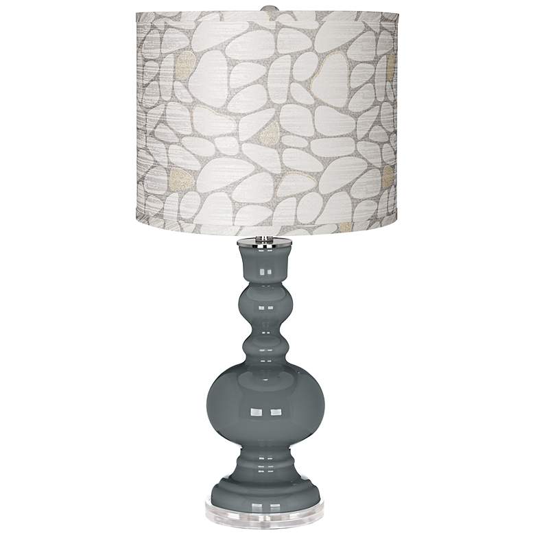 Image 1 Software Pebble Drum Shade Apothecary Table Lamp