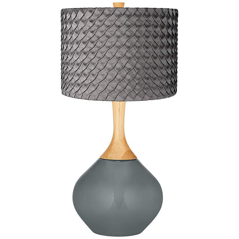 Image 1 Software Pleated Charcoal Shade Wexler Table Lamp