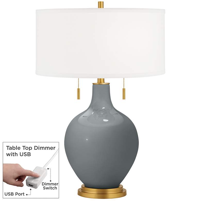 Image 1 Software Toby Brass Accents Table Lamp with Dimmer