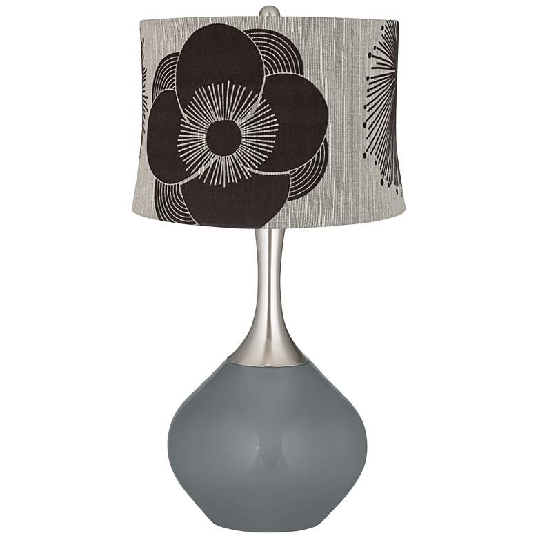 Image 1 Software Velveteen Flower Shade Spencer Table Lamp