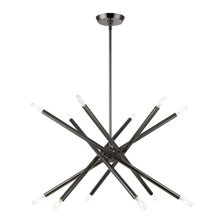 Image 3 Soho 12 Light Black Chrome Chandelier more views