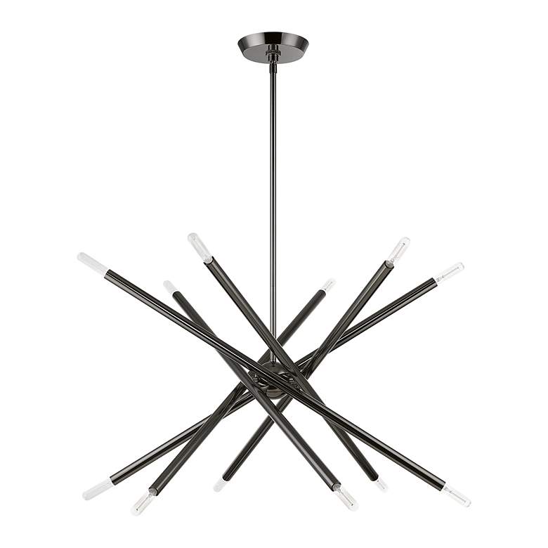 Image 4 Soho 12 Light Black Chrome Chandelier more views