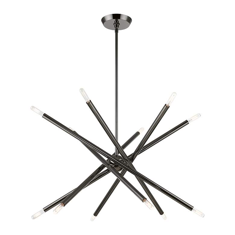 Image 5 Soho 12 Light Black Chrome Chandelier more views