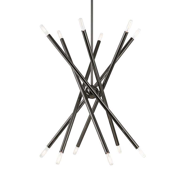Image 7 Soho 12 Light Black Chrome Chandelier more views