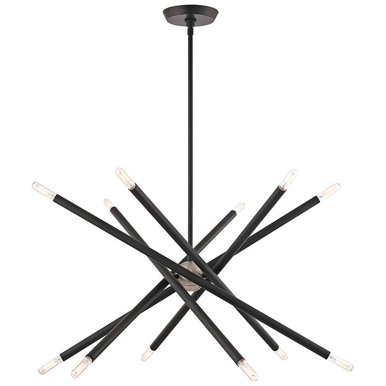 Image 2 Soho 12 Light Scandinavian Gray Chandelier