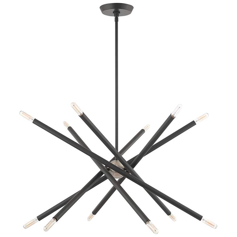 Image 4 Soho 12 Light Scandinavian Gray Chandelier more views