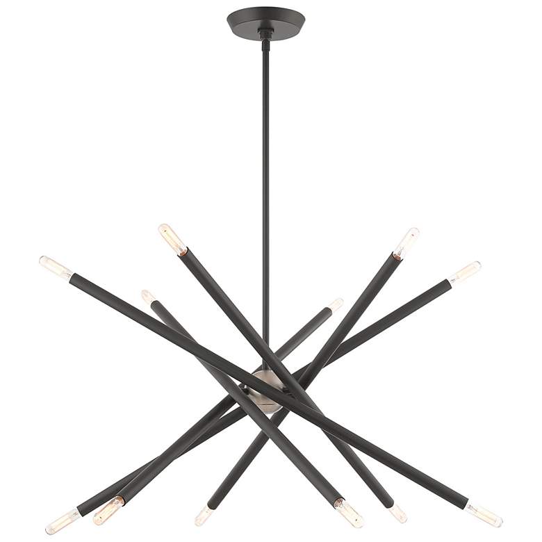 Image 5 Soho 12 Light Scandinavian Gray Chandelier more views