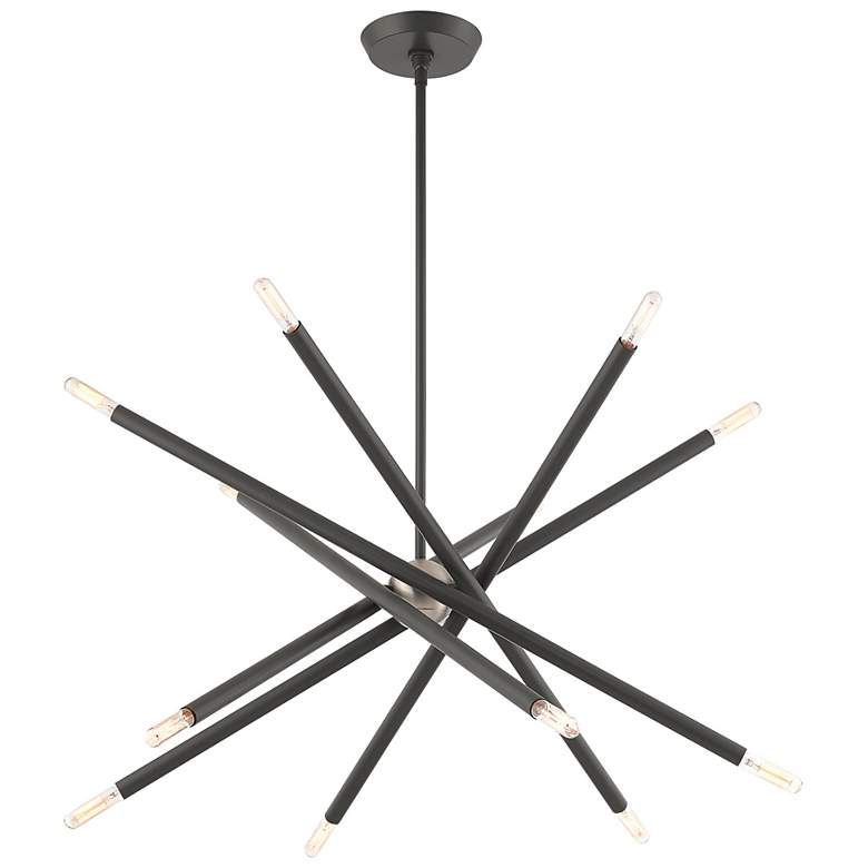 Image 6 Soho 12 Light Scandinavian Gray Chandelier more views
