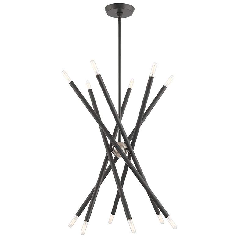 Image 7 Soho 12 Light Scandinavian Gray Chandelier more views