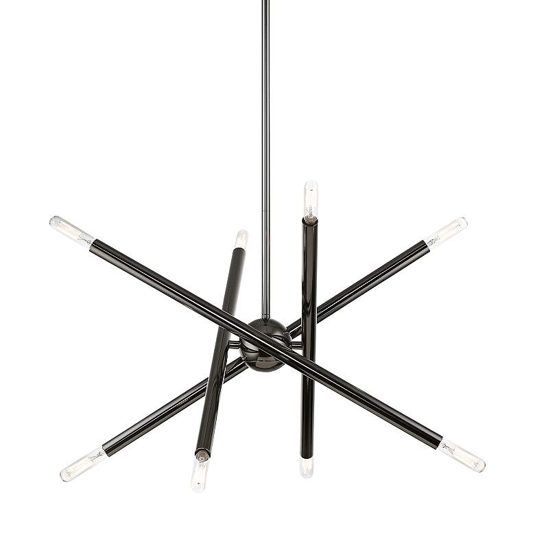 Image 2 Soho 19 1/2" Wide Black Chrome 8-Light Geometric Chandelier