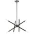 Soho 19 1/2" Wide Black Chrome 8-Light Geometric Chandelier