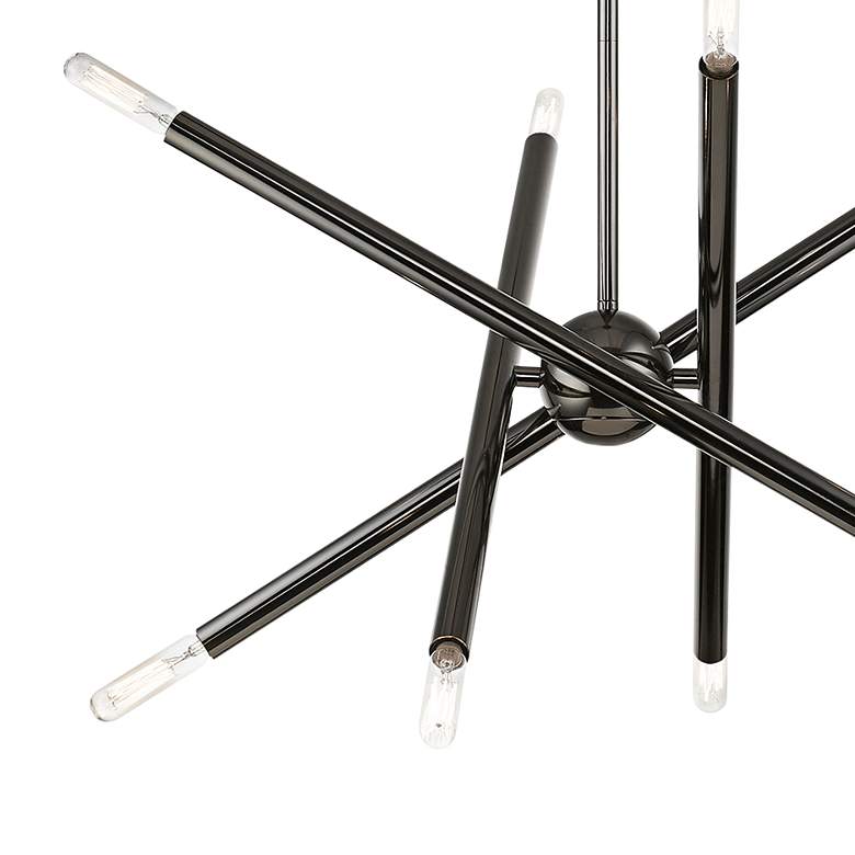 Image 3 Soho 19 1/2" Wide Black Chrome 8-Light Geometric Chandelier more views