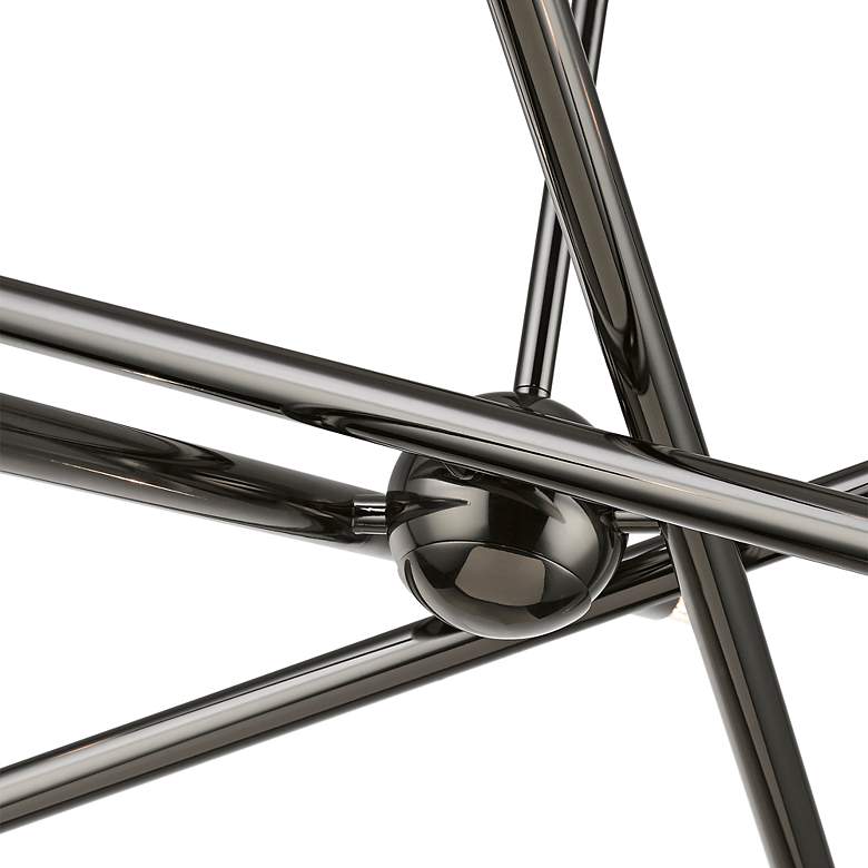 Image 4 Soho 19 1/2" Wide Black Chrome 8-Light Geometric Chandelier more views