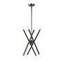 4_Soho 19 1/2" Wide Black Chrome 8-Light Geometric Chandelier more views