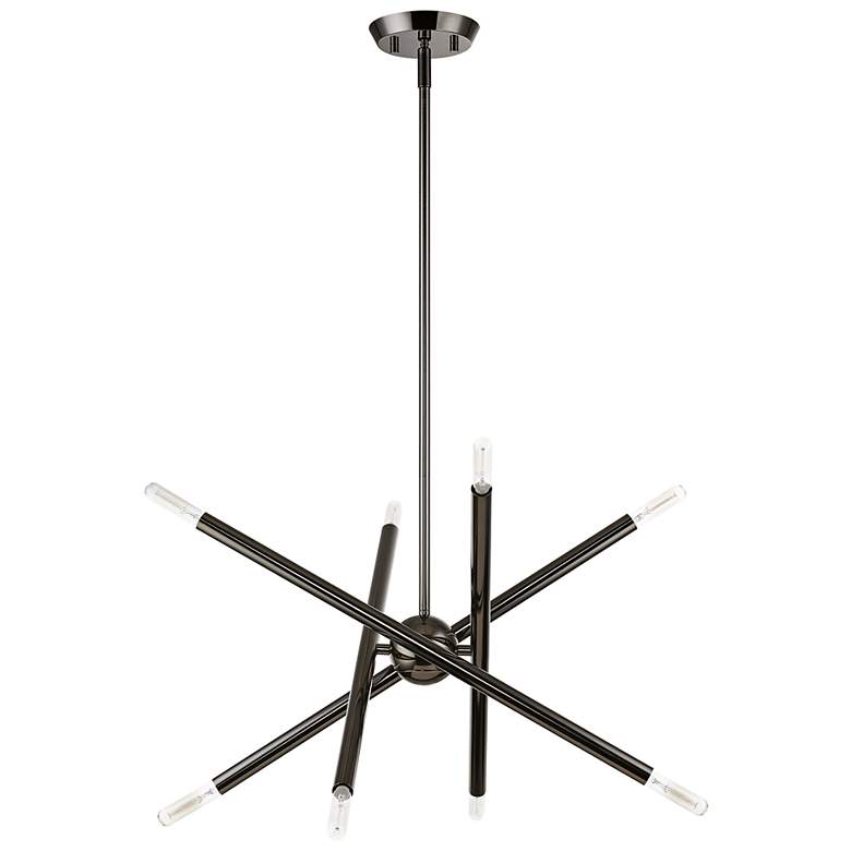 Image 5 Soho 19 1/2" Wide Black Chrome 8-Light Geometric Chandelier more views