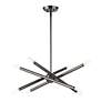 6_Soho 19 1/2" Wide Black Chrome 8-Light Geometric Chandelier more views