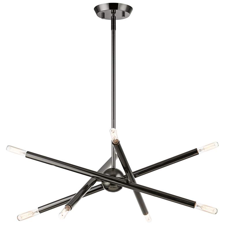 Image 7 Soho 19 1/2" Wide Black Chrome 8-Light Geometric Chandelier more views