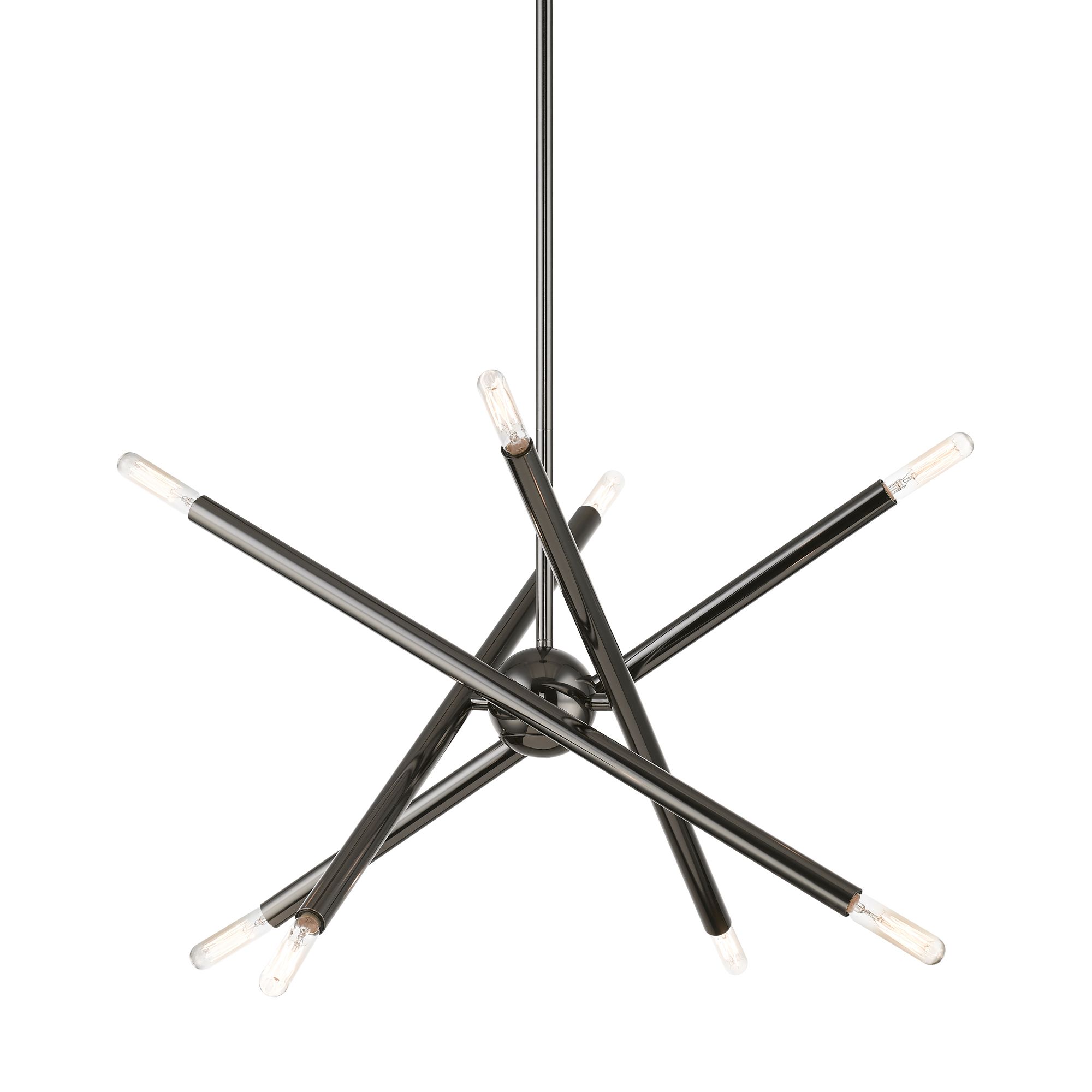 Soho 19 1/2" Wide Black Chrome 8-Light Geometric Chandelier