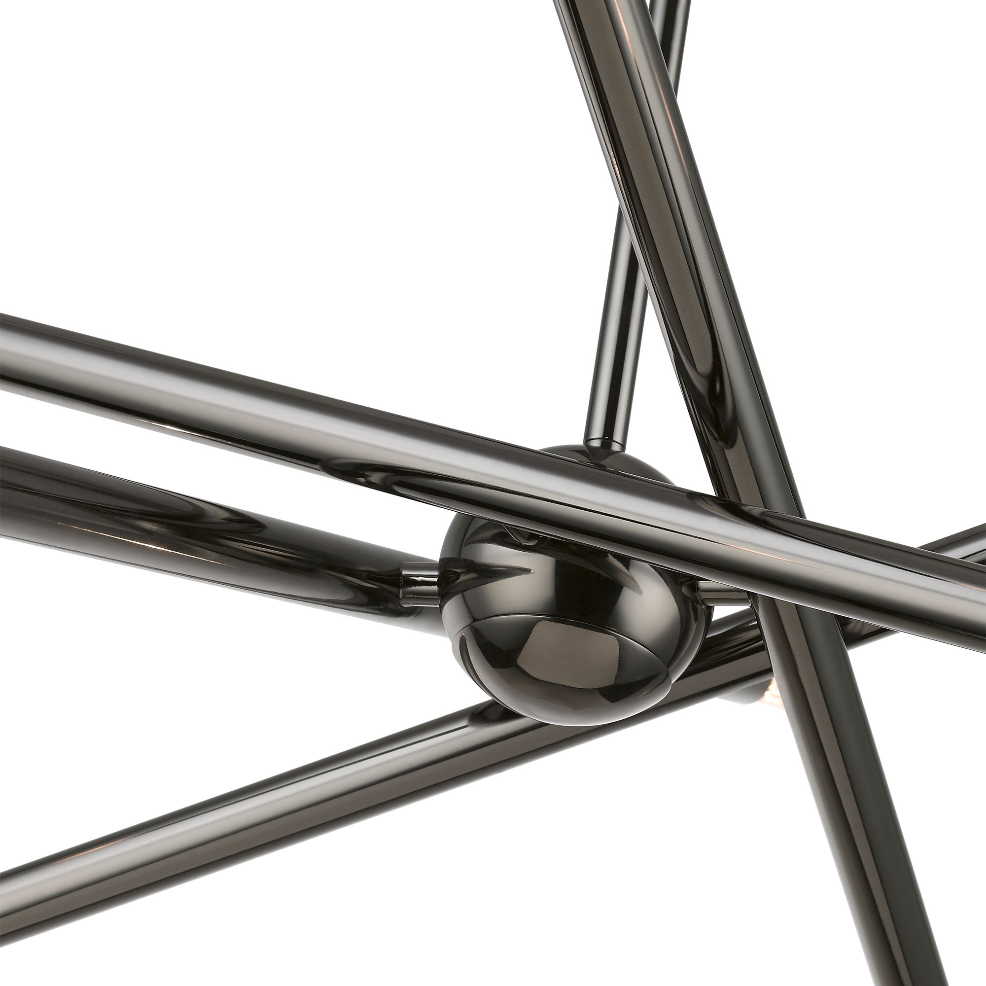 Soho 19 1/2" Wide Black Chrome 8-Light Geometric Chandelier