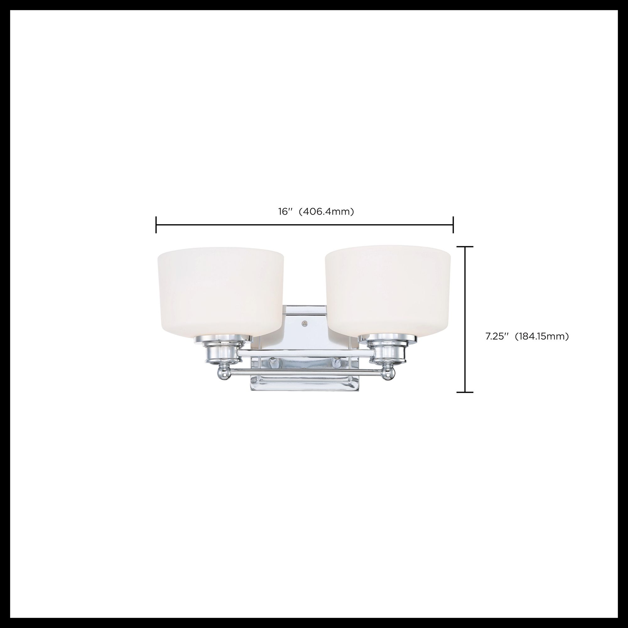 Image 6 Soho; 2 Light; Vanity Fixture with Satin White Glass more views