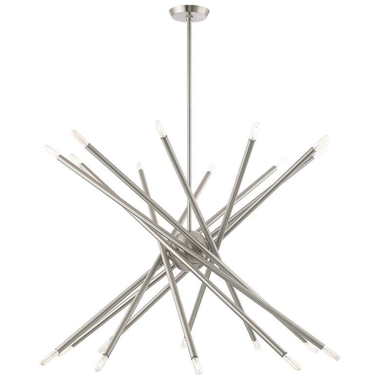 Image 1 Soho 20 Light Brushed Nickel Chandelier