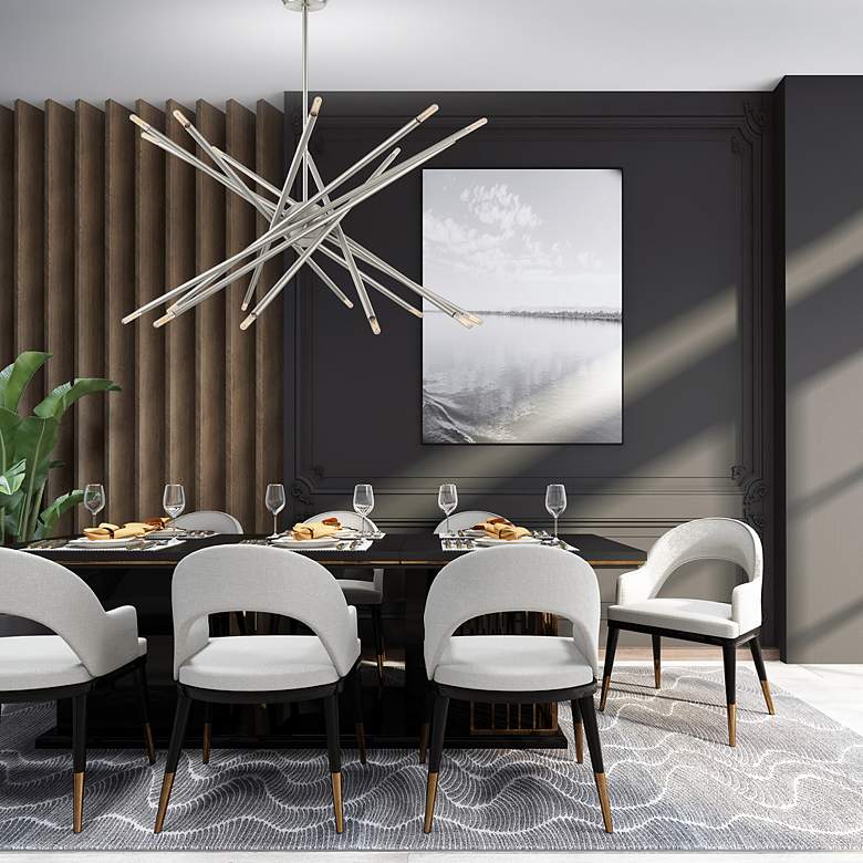 Image 3 Soho 20 Light Brushed Nickel Chandelier more views