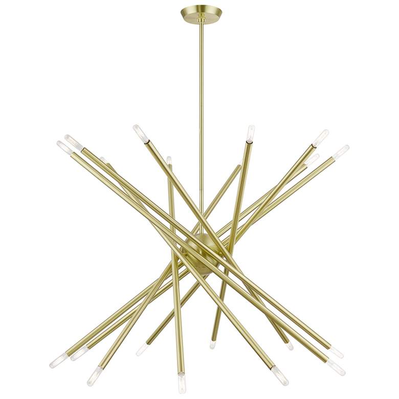Image 2 Soho 20 Light Satin Brass Large Chandelier
