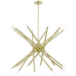 Soho 20 Light Satin Brass Large Chandelier