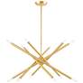 3_Soho 27 1/2" Wide Satin Brass 12-Light Sputnik Chandelier