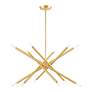4_Soho 27 1/2" Wide Satin Brass 12-Light Sputnik Chandelier more views