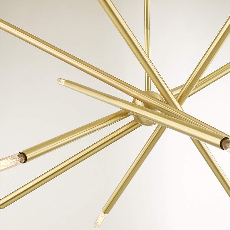 Image 5 Soho 27 1/2" Wide Satin Brass 12-Light Sputnik Chandelier more views