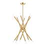 5_Soho 27 1/2" Wide Satin Brass 12-Light Sputnik Chandelier more views