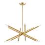 6_Soho 27 1/2" Wide Satin Brass 12-Light Sputnik Chandelier more views