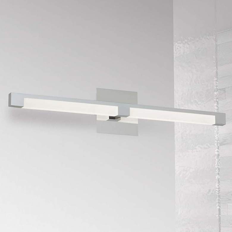 Image 1 Soho 28 1/4"W Electroplated Polished Chrome LED Bath Light